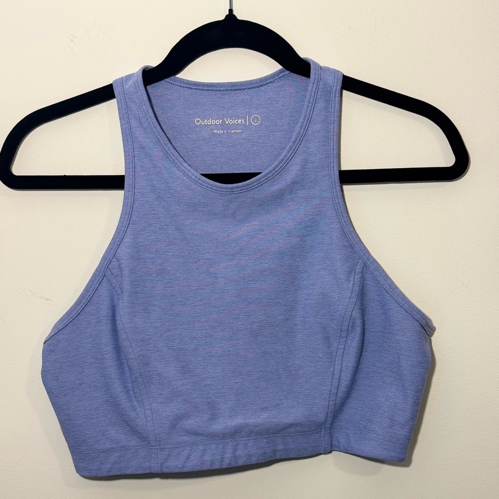 Outdoor voices athena sports bra blue size large
